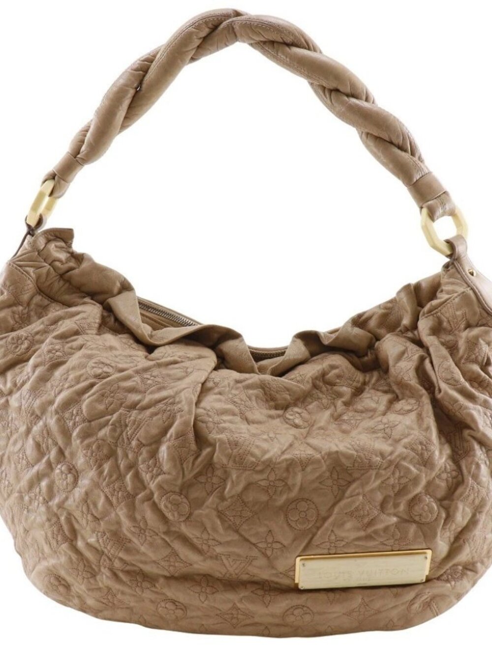 LOUIS VUITTON Nimbs GM Shoulder Bag M95423 Monogram Olamp beige lambskin Women